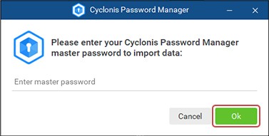 cyclonis password manager import data