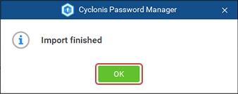 cyclonis password manager import data