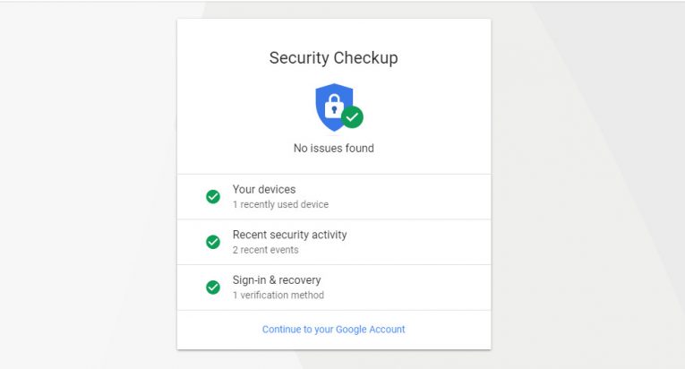 Google Security Checkup