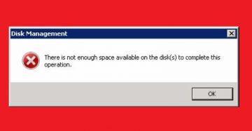 What to do When Receiving 'There is not Enough Space Available on the Disk(s)' Pop-up screenshot