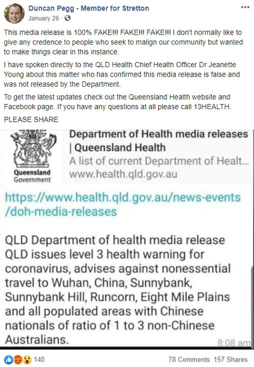 covid-19 australian fake outbreak mp map