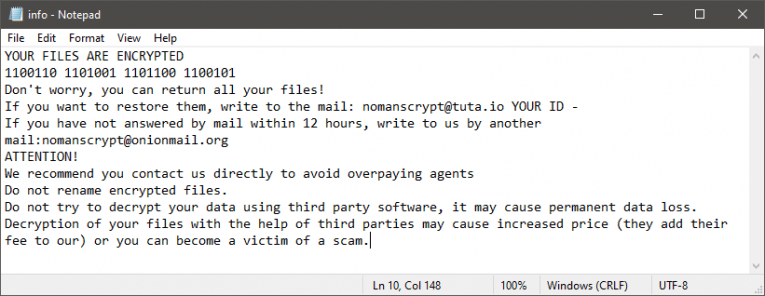 Nmc Ransomware Ransom Note
