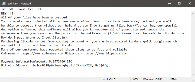 Gru Ransomware 勒索说明