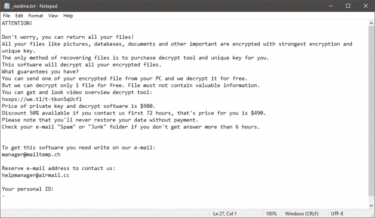 Gujd Ransomware Ransom Note