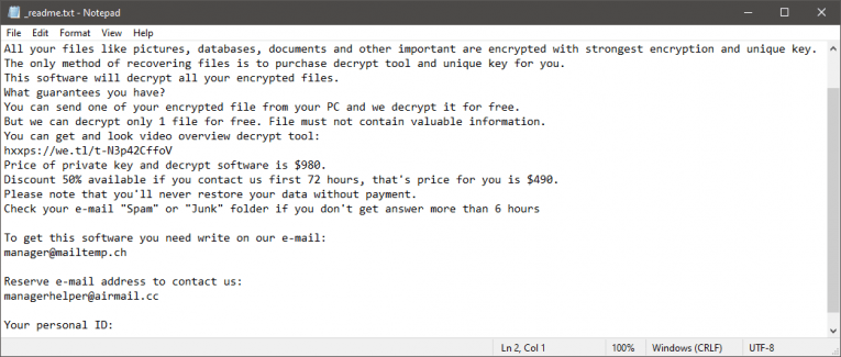 Hnqa Ransomware Ransom Note