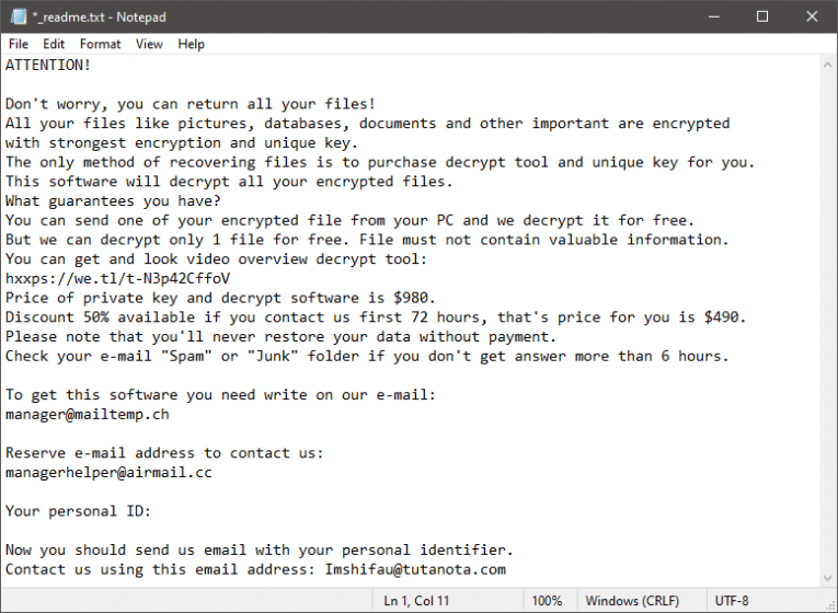 Moqs Ransomware Ransom Note
