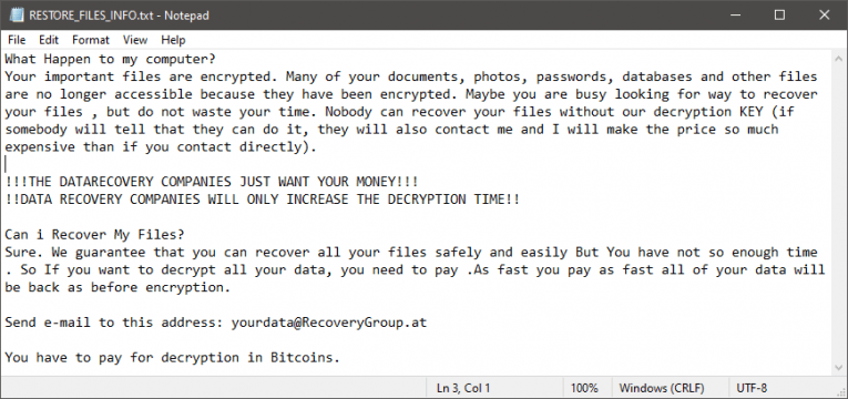 Queclink Ransomware Ransom Note