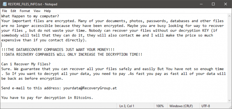 Queclink Ransomware Ransom Σημείωση