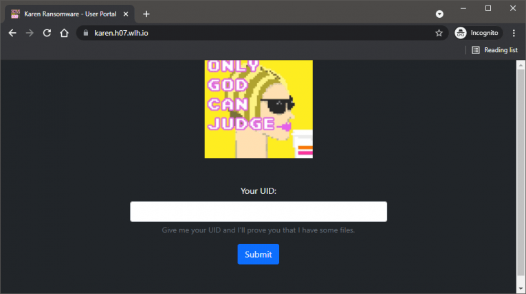 Karen Rasnomware 网站