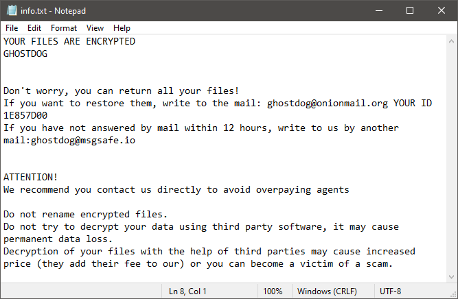 RZA Ransomware 勒索说明