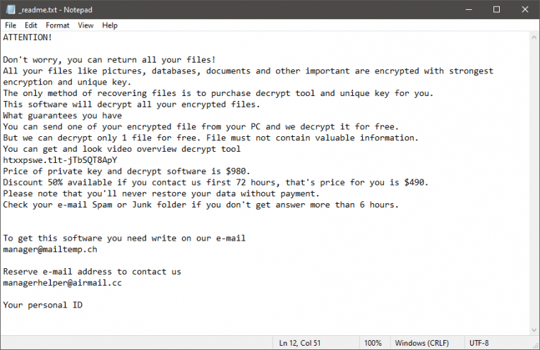 Reqg Ransomware Ransom Note