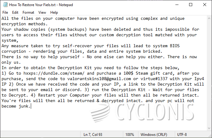 Blastoise Ransomware 勒索说明