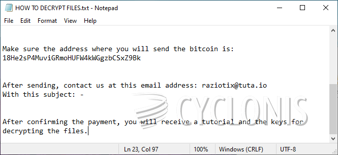 RaZiO Ransomware 勒索说明