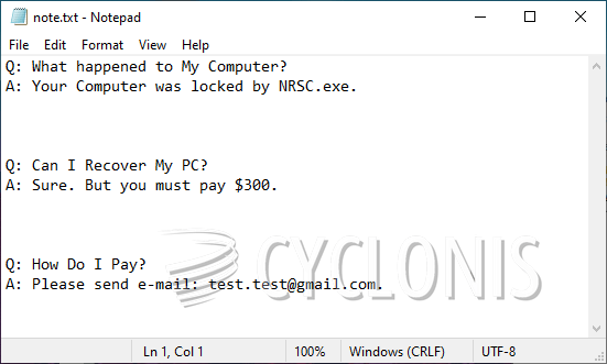 NRCL Ransomware 勒索说明