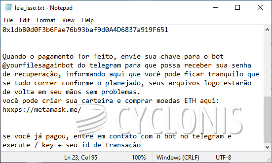 Nota di riscatto Hoffmx ransomware