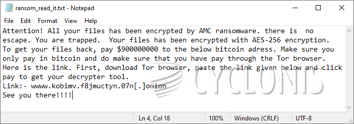 AMC ransomware