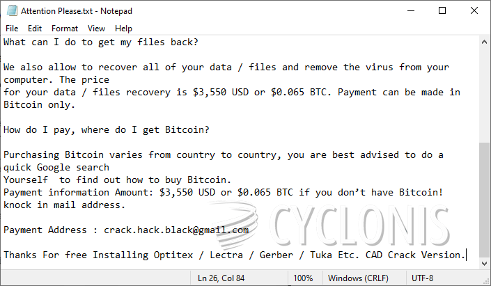 Crackvírus Ransomware