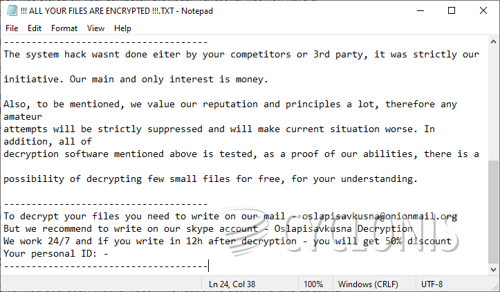 Oslapisavakusna Ransomware